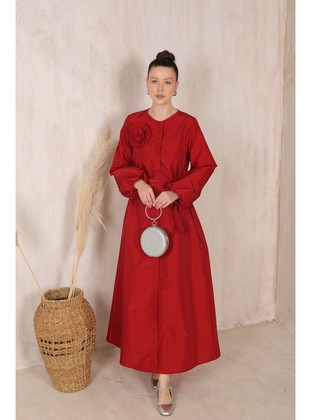 Red - Modest Dress - Melike Tatar