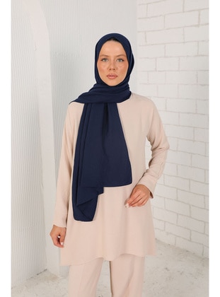 Navy Blue - Shawl - Melike Tatar