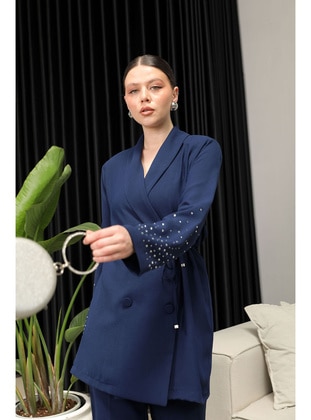 Navy Blue - Suit - Melike Tatar