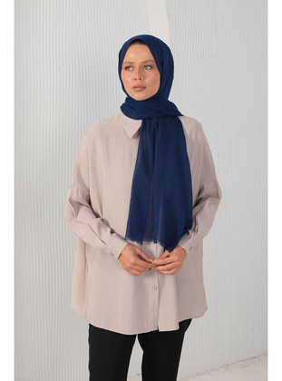 Navy Blue - Shawl - Melike Tatar