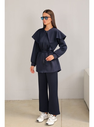 Navy Blue - Suit - Melike Tatar