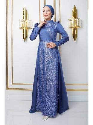 Blue - Evening Dresses - Olcay