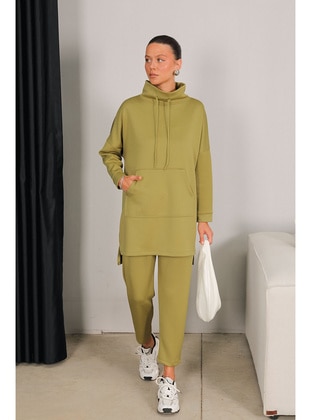 Olive Green - Suit - Melike Tatar