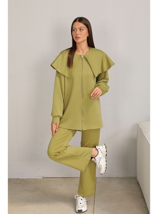 Olive Green - Suit - Melike Tatar