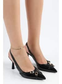 Stilettos & Evening Shoes - 300gr - Black Patent Leather - Heels