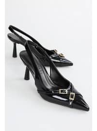 Stilettos & Evening Shoes - 300gr - Black Patent Leather - Heels