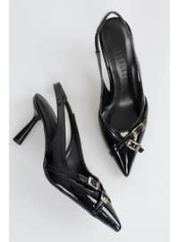 Stilettos & Evening Shoes - 300gr - Black Patent Leather - Heels