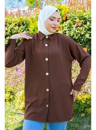 Brown - Tunic - Hafsa Mina