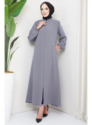 Grey - Abaya - Hafsa Mina