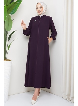 Maroon - Abaya - Hafsa Mina