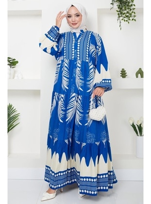 Blue - Modest Dress - Hafsa Mina