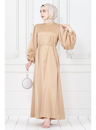 Beige - 1000gr - Evening Dresses - Sevitli