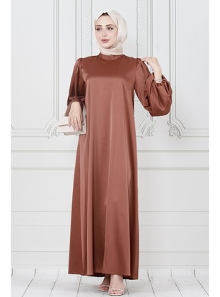 Brown - 1000gr - Evening Dresses - Sevitli