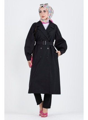 Black - Trench Coat - Sevitli