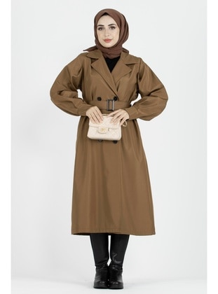 Tan - Trench Coat - Sevitli