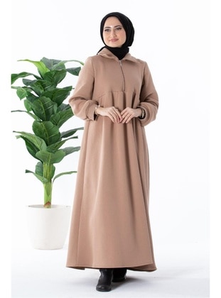 Milky Brown - Modest Dress - Sevitli