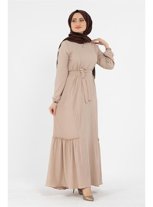 Cream - Modest Dress - Sevitli