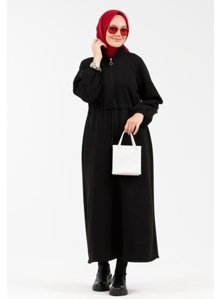 Black - Modest Dress - Sevitli