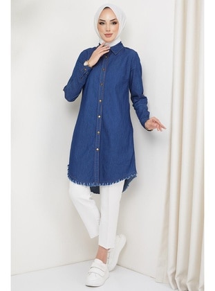 Dark Blue - Tunic - Hafsa Mina