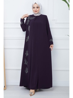 Purple - Modest Dress - Hafsa Mina