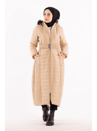 Beige - Puffer Jackets - Sevitli