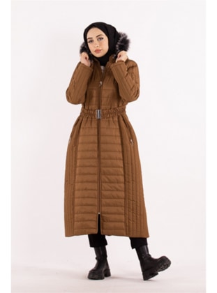 Tan - Puffer Jackets - Sevitli