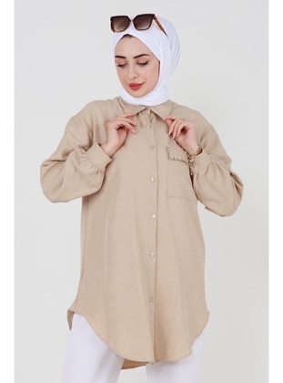 Beige - Tunic - Sevitli