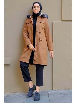 Tan - Puffer Jackets - Hafsa Mina