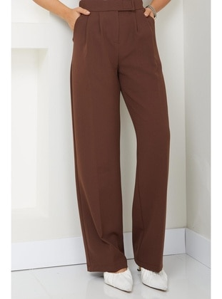 Brown - Pants - Hafsa Mina