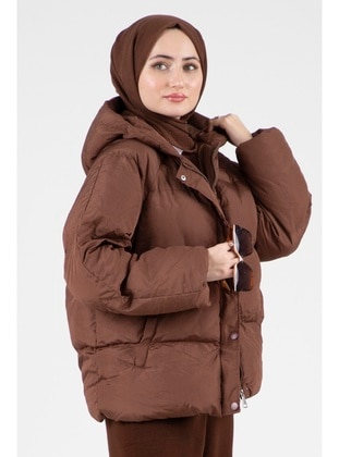 Brown - Puffer Jackets - Sevitli