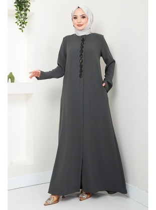 Smoke Color - Abaya - Hafsa Mina