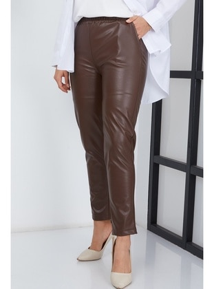 Brown - Pants - Hafsa Mina