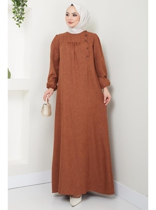 Tan - Modest Dress - Hafsa Mina