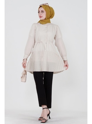 Beige - Tunic - Sevitli