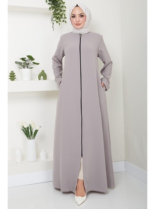 Beige - Abaya - Hafsa Mina