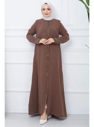 Brown - Abaya - Hafsa Mina