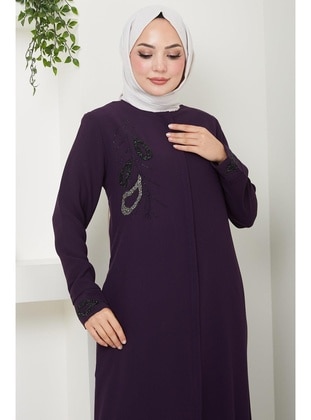 Maroon - Abaya - Hafsa Mina