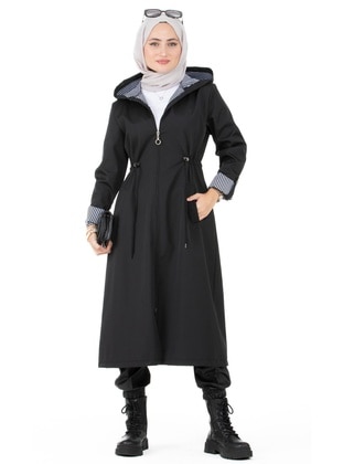 Black - Trench Coat - Sevitli