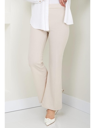 Beige - Pants - Hafsa Mina