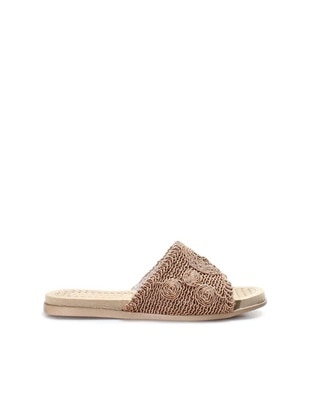 Women's Flat Slippers 935Za370 Copper