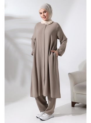 Mink - Crew neck - Modest Dress - İhvan