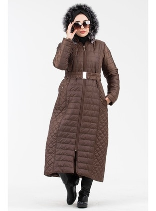 Brown - Puffer Jackets - Sevitli