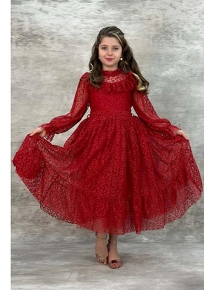 Red - Girls` Dress - Riccotarz