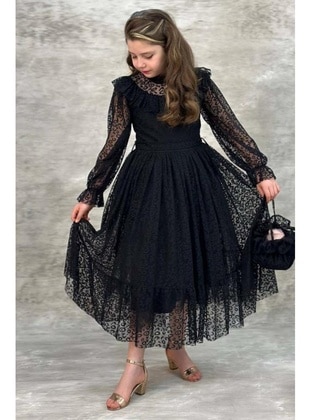 Black - Girls` Dress - Riccotarz