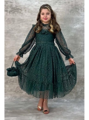 Green - Girls` Dress - Riccotarz