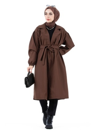 Brown - Trench Coat - Sevitli