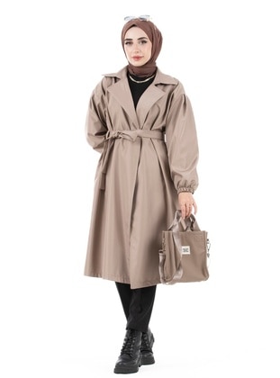 Brown - Trench Coat - Sevitli