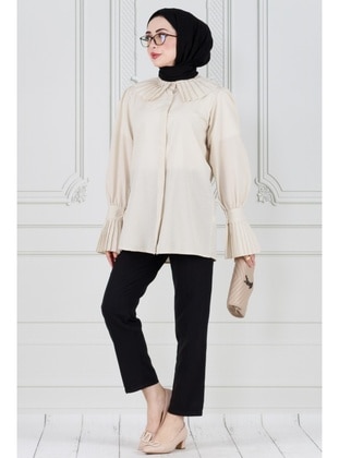 Beige - Tunic - Sevitli