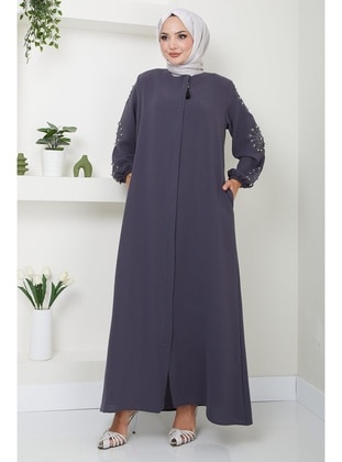 Smoke Color - Abaya - Hafsa Mina