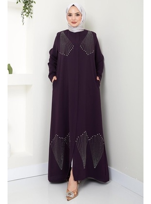 Maroon - Abaya - Hafsa Mina